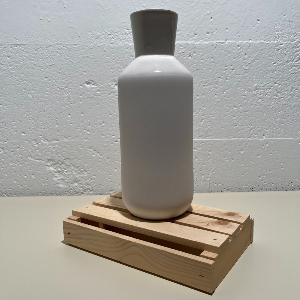 White Stoneware Decorative Vase